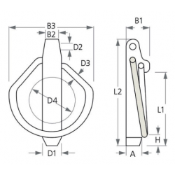 Linchpin - Stainless steel - Dia 7,5 mm