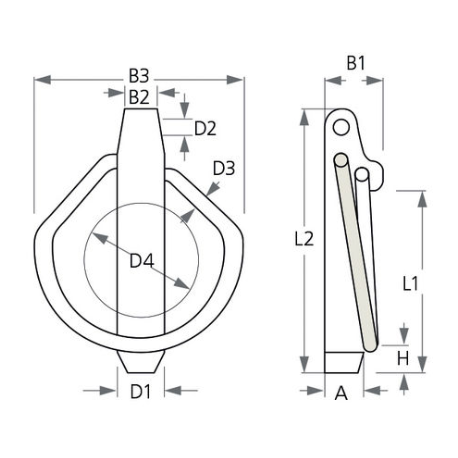 Goupille - Clip - Inox - Dia 7,5