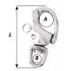 HR snap shackle - With swivel eye - Length: 70 mm