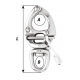 HR quick release snap shackle - With swivel eye - Length: 70 mm