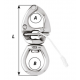 HR quick release snap shackle - With large bail - Length: 80 mm