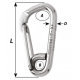 Asymmetric carbin hook - Length: 120 mm