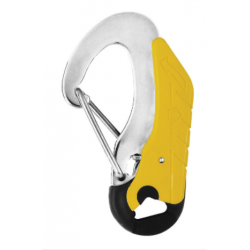 Double action safety hook - Yellow - Length: 115 mm