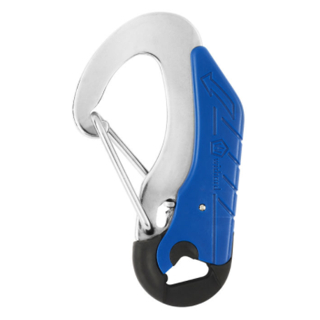 Double action safety hook - Blue - Length: 115 mm