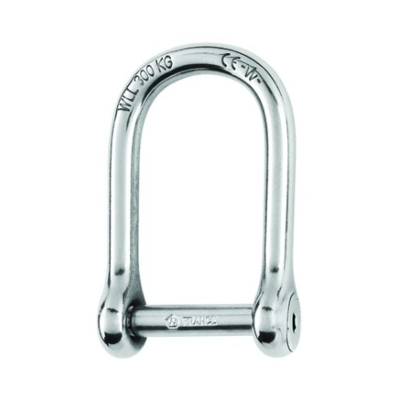Self-locking allen head pin D shackle - Dia 6 mm - large size