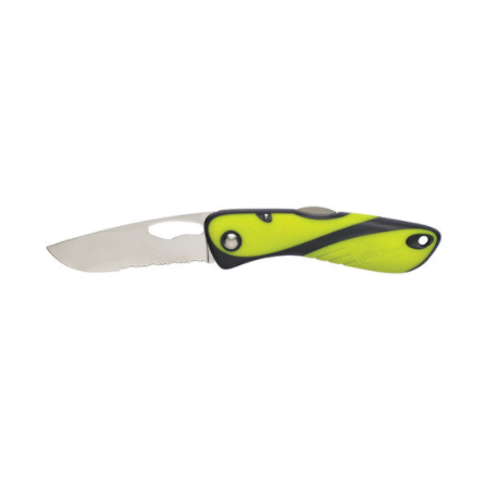 Offshore knife - Single serrated blade - Fluo