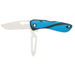 Offshore knife - Serrated blade - Shackler / Spike - Blue
