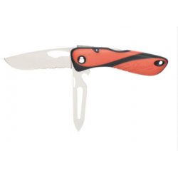 Offshore knife - Serrated blade - Shackler / Spike - Orange
