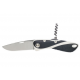Aquaterra knife - Single plain blade & corkscrew - Black