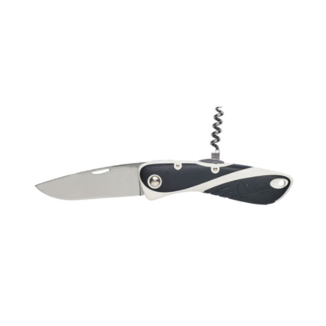 Aquaterra knife - Single plain blade & corkscrew - Black