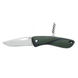 Hunting Fishing Aquaterra knife - Plain blade & corkscrew - Green