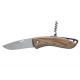 Aquaterra knife - Plain blade Corkscrew - Wooden handle