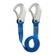 Tether - Flat webbing - 2M - 2 double action safety hooks
