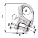 HR snap shackle with clevis pin - Length: 52 mm